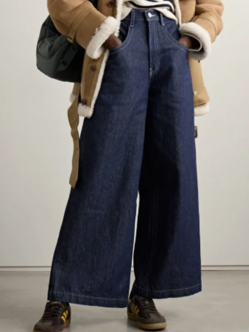 Frame The Skater Wide Leg Jeans Victoria Dark Wash 28